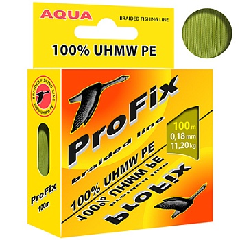 Плетеный шнур AQUA ProFix Olive 0.18mm 100m 