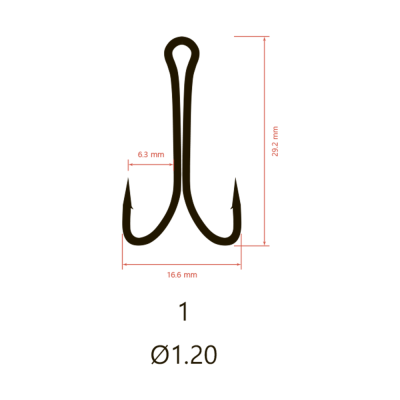 Крючки Saikyo двойн. Normal Shank KH-11041 № 1 BN (100шт.)