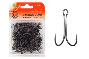 Крючки Saikyo двойн. Normal Shank KH-11041 № 1/0 BN (100шт.)