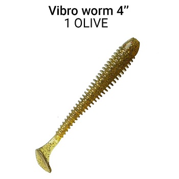Силикон. приманки Crazy Fish Vibro Worm 3.  11-75-1-6