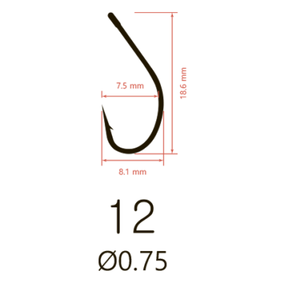 Крючки Saikyo KH-10014 Maruseigo BN № 12 (10шт.)