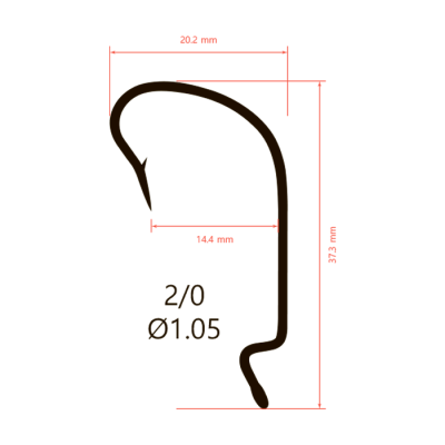 Крючки Saikyo BS-2312 BN № 2/0 (10шт.)