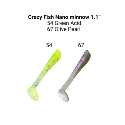 54/67 Силикон. приманки Crazy Fish Nano minnow 1.1 68-27-54/67-6