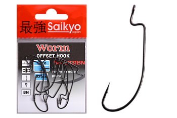 Крючки Saikyo BS-2331 Worm BN № 1 (10шт.)