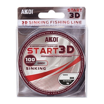 Леска AKKOI START 3D 100m grey 0.50mm