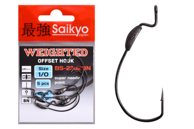 Крючки Saikyo BS-2332 Weighted BN № 1/0 (5шт.)