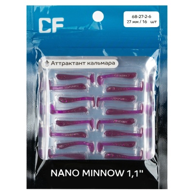 2 Силикон. приманки Crazy Fish Nano minnow 1.1 68-27-2-6