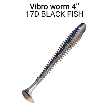Силикон. приманки Crazy Fish Vibro Worm 4.  75-100-17d-6