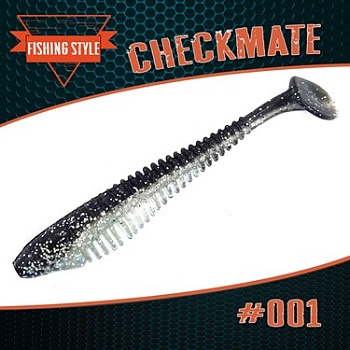 CHECKMATE 4" (102 мм)уп.5 шт.#001 Silver Black