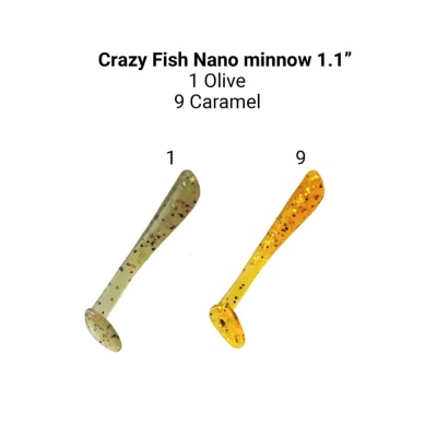 1/9 Силикон. приманки Crazy Fish Nano minnow 1.1 68-27-1/9-6