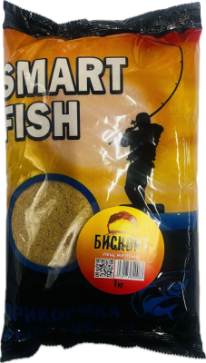 Прикормка Smart fish  / бисквит лещ 1кг.(10шт ящ)