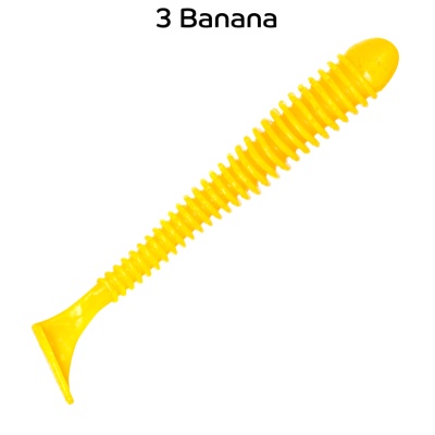 Силикон. приманки Crazy Fish Vibro Worm 3.  11-75-3-6