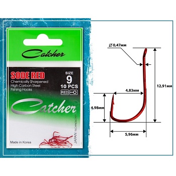 Крючок Catcher Sode Red  № 9