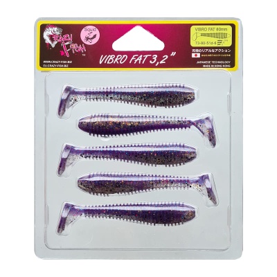 Силикон. приманки Crazy Fish Vibro Fat 3.2  73-80-51d-6