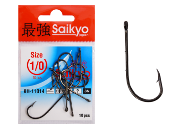 Крючки Saikyo KH-11014 BAIT HOLDER BN № 1/0 (10шт.)