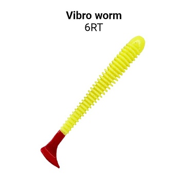 Силикон. приманки Crazy Fish Vibro Worm 3.4  12-85-6RT-6 