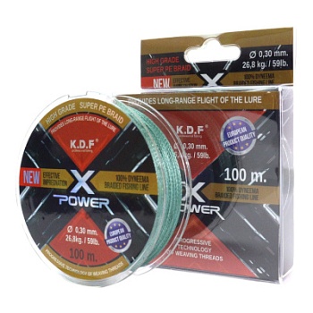 Плетеный шнур KDF X-Power 0.10 мм 100 м