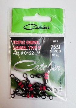 Catcher  Тройной вертлюг с бусиной 7х9 С