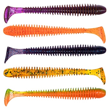 Силикон. приманки Crazy Fish Vibro Worm 4.  75-100-M121-6