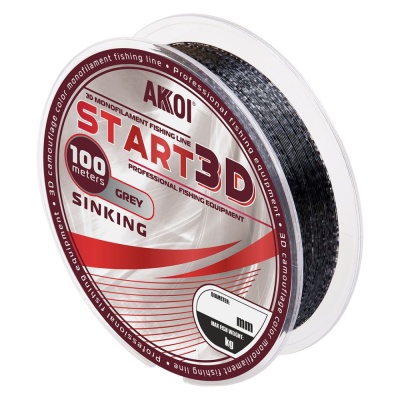 Леска AKKOI START 3D 100m grey 0.50mm