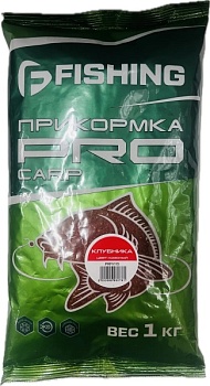 Прикормка F-fishing PRO Карп-клубника  1кг
