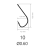 Крючки Saikyo KH-10006 Sode Ring BN № 10 (10шт.)