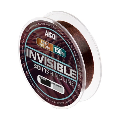Леска AKKOI INVISIBLE 3D 150m chameleon-bronze 0.20mm 
