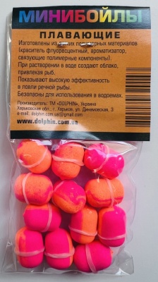 Бойлы Dolphin 6/10 плавающие(мёд-мотыль)