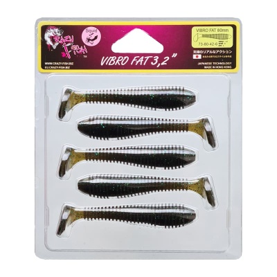 Силикон. приманки Crazy Fish Vibro Fat 3.2  73-80-42-6