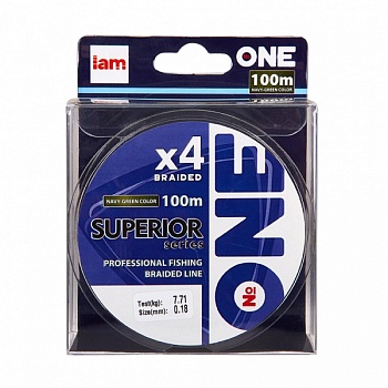 Плетеный шнур №ONE SUPERIOR X4-100 (green) d0.28