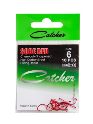 Крючок Catcher Sode Red  № 6