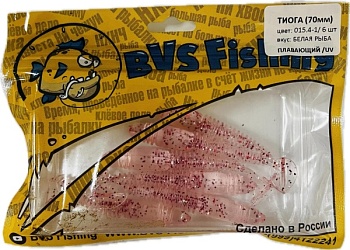 Силиконовая приманка BVS Fishing ТИОГА (70мм) цвет: 015.4-1 (6 шт./уп.)