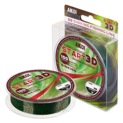 Леска AKKOI START 3D 100m dark-green 0.25mm