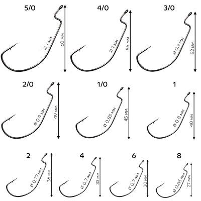Офсетный крючок CF Offset WR hook №4\0  (7шт.)