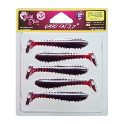 Силикон. приманки Crazy Fish Vibro Fat 3.2  73-80-73-6