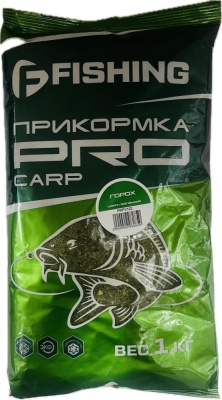 Прикормка F-fishing PRO Карп-горох  1кг