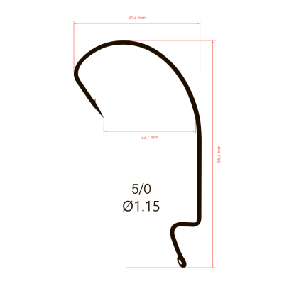 Крючки Saikyo BS-2315 BN № 5/0 (10шт.)