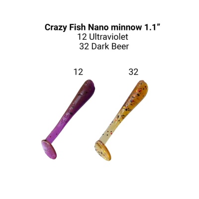 12/32 Силикон. приманки Crazy Fish Nano minnow 1.1 68-27-12/32-6