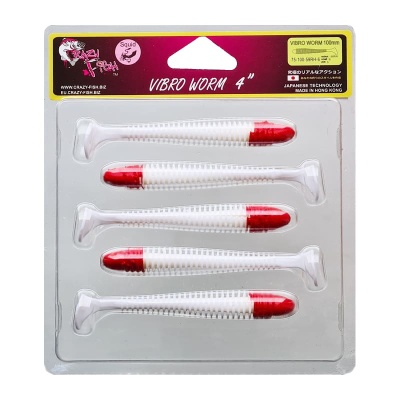 Силикон. приманки Crazy Fish Vibro Worm 4.  75-100-59RH-6