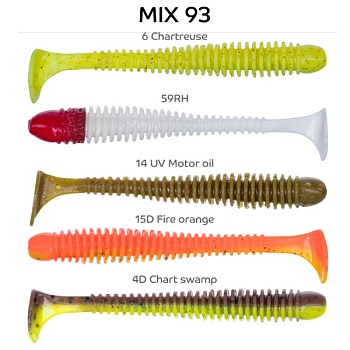 Силикон. приманки Crazy Fish Vibro Worm 3.4  12-85-M93-6-F плавающие 