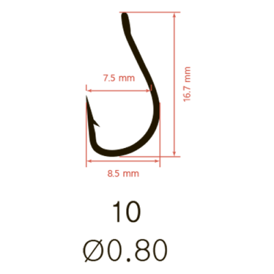 Крючки Saikyo KH-10003 Tanago BN № 10 (10шт.)