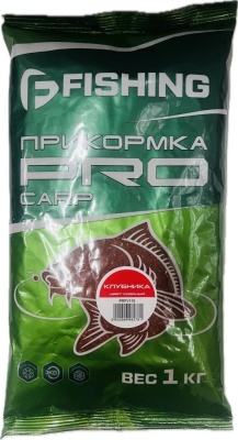 Прикормка F-fishing PRO Карп-клубника  1кг