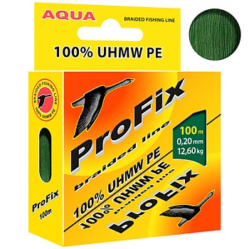 Плетеный шнур AQUA ProFix Dark-Green 0.20mm 100m 