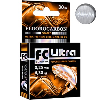 Леска AQUA FC ULTRA Fluorocarbon Coated 0.25mm 30m