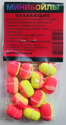 Бойлы Dolphin 6/10 плавающие(клубника-опарыш)