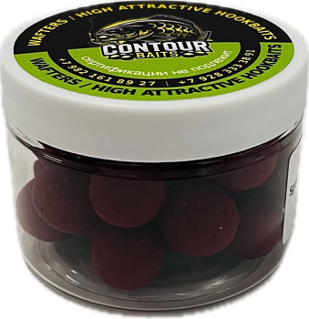 Бойлы насадочные WAFTERS клюква/кальмар 16 мм. ( 80 гр.)