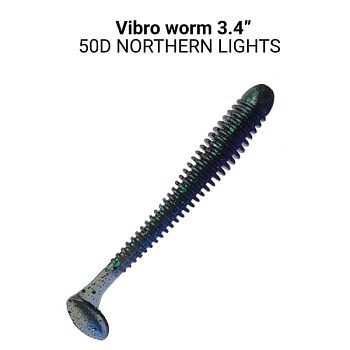 Силикон. приманки Crazy Fish Vibro Worm 3.4  13-85-50d-6 