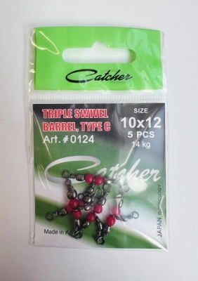 Catcher  Тройной вертлюг с бусиной 10х12 С