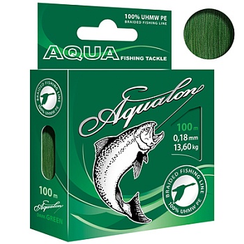 Плетеный шнур AQUA  Agualon Dark-Green 0.18mm 100m