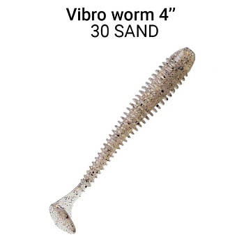 Силикон. приманки Crazy Fish Vibro Worm 4.  75-100-30-6